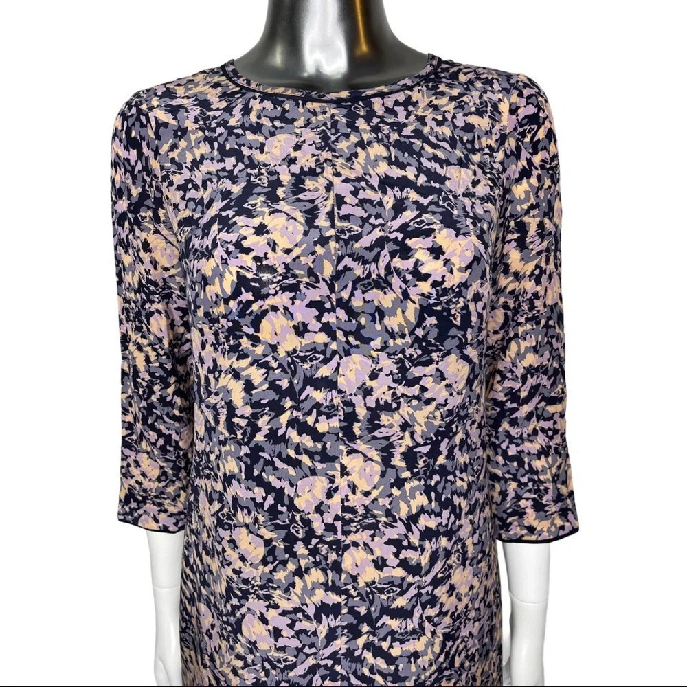 Club Monaco Dress Silk Long Sleeve Sheath Dress Size 00 - Picture 2 of 5